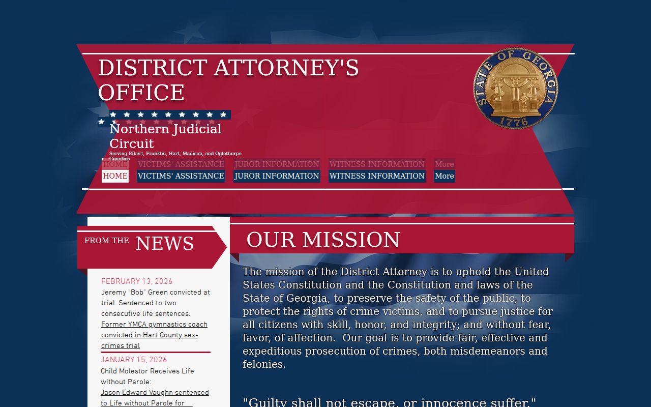 Northern Judicial Circuit district attorney official website