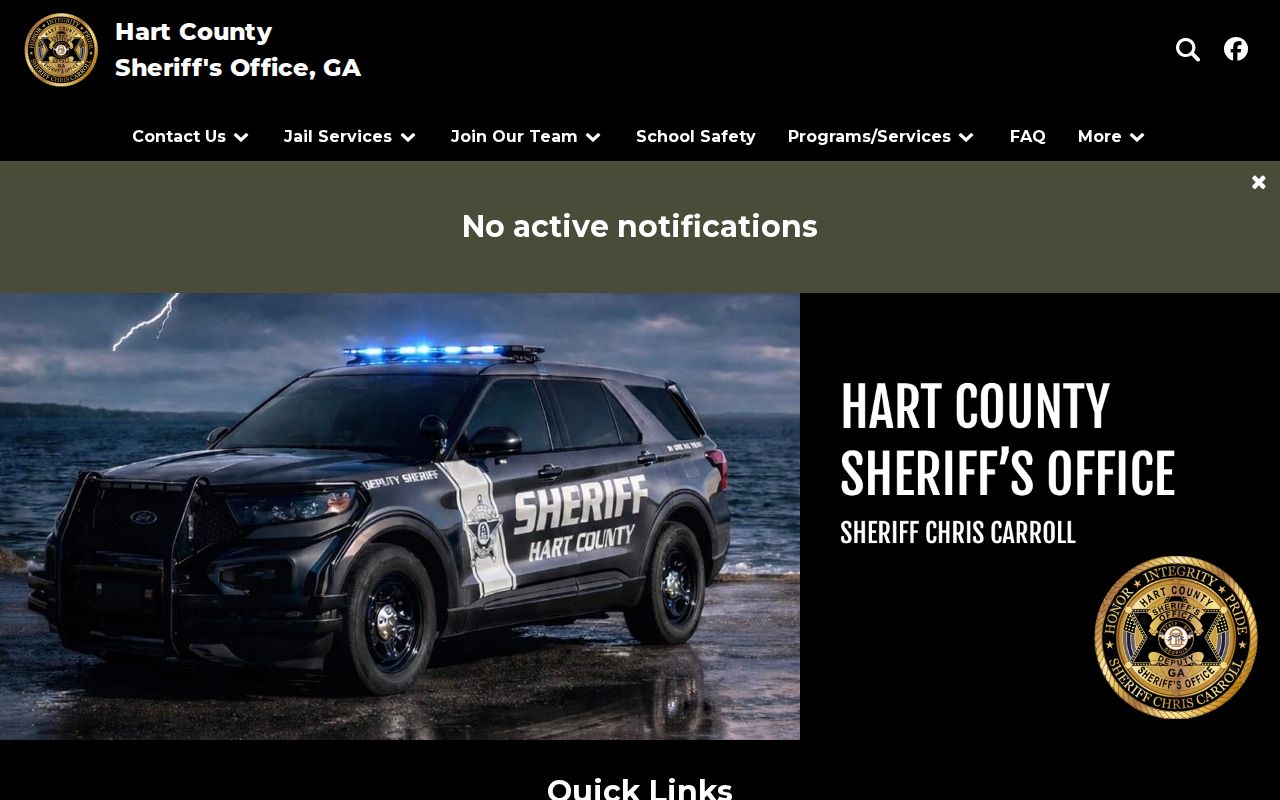 Hart County criminal history sheriff website