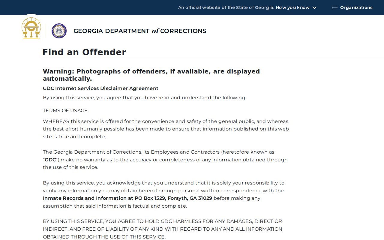 Hart County criminal history Georgia corrections search