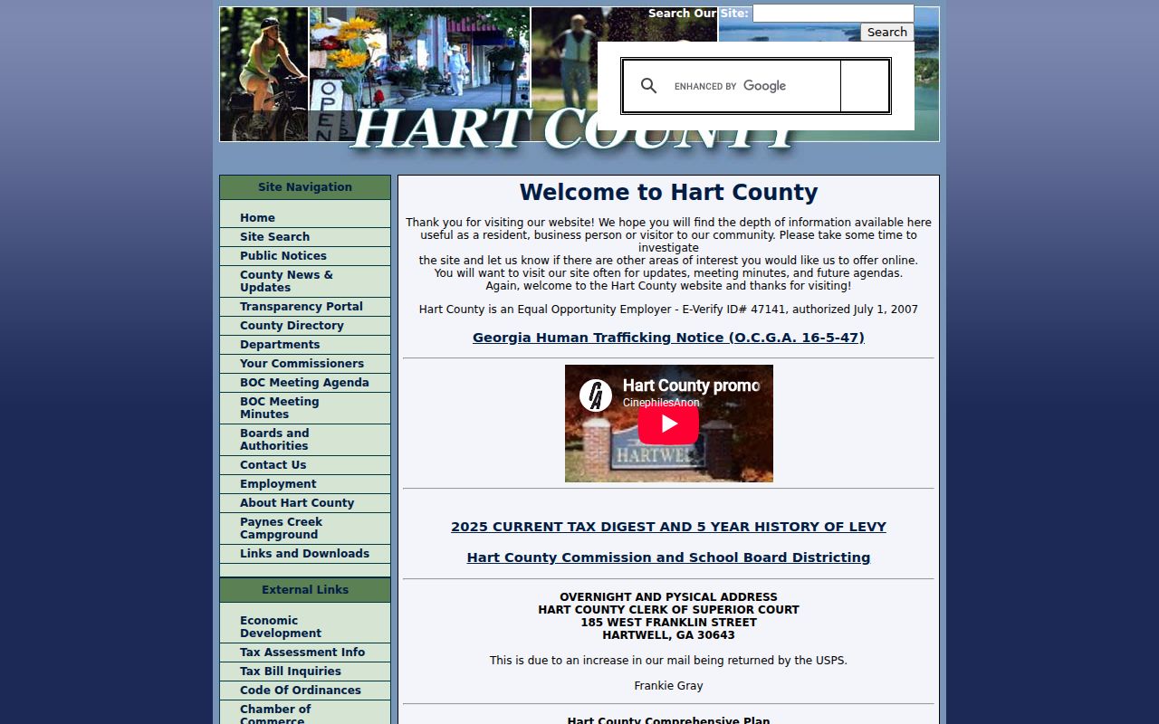 Hart County criminal history county departments